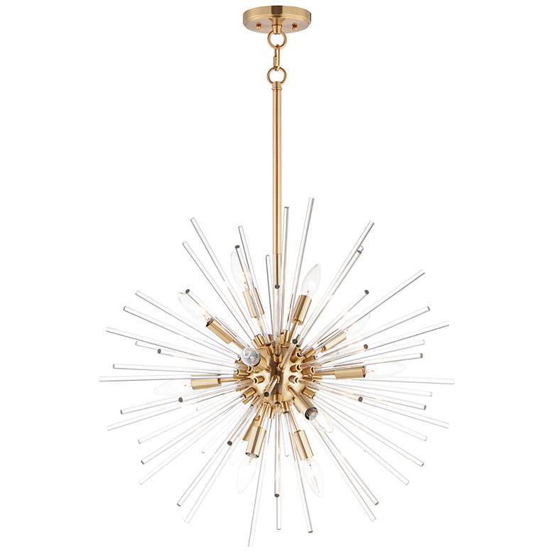 Image 1 Maxim Polaris 23" Wide Satin Brass 12-Light Sputnik Pendant