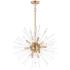 Maxim Polaris 23" Wide Satin Brass 12-Light Sputnik Pendant