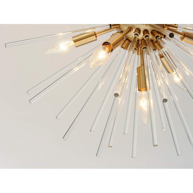 Image 4 Maxim Polaris 23 inch Wide Satin Brass 12-Light Sputnik Pendant more views