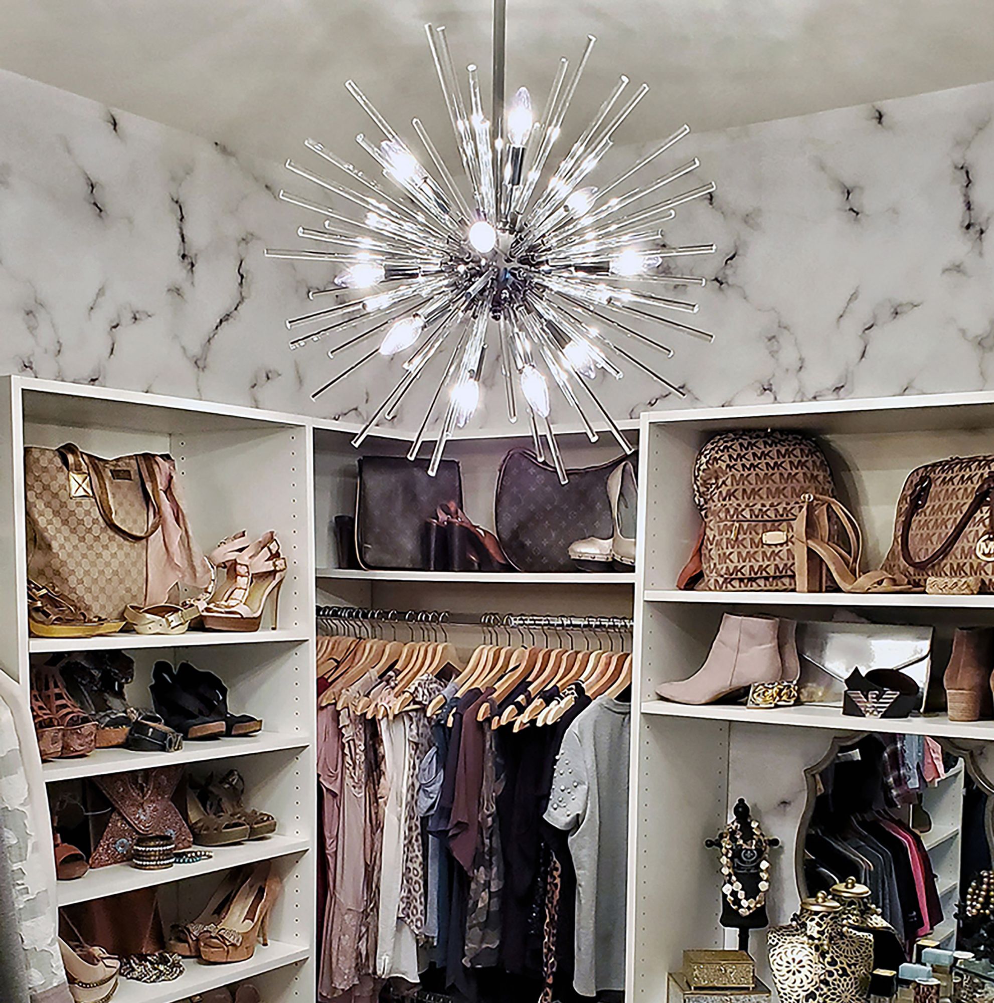 Maxim Polaris 25" Wide Polished Chrome Modern Sputnik Pendant Light