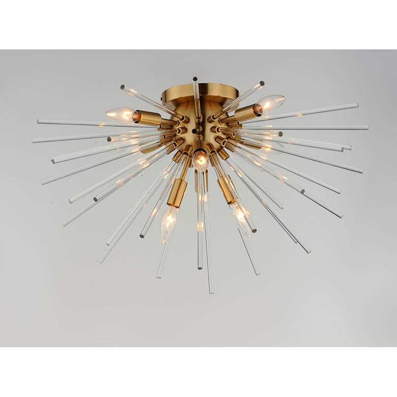 Image 3 Maxim Polaris 25 inch Wide Satin Brass 8-Light Ceiling Light more views