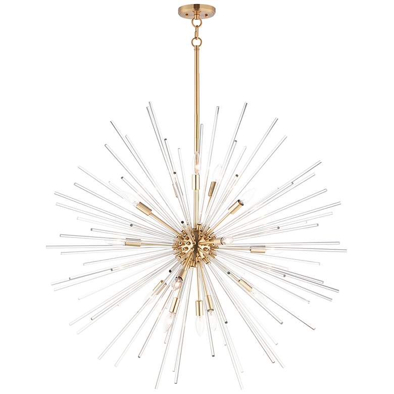 Image 2 Maxim Polaris 37 1/2" High Satin Brass 16-Light Sputnik Pendant