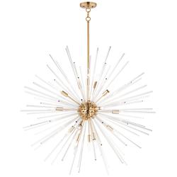 Maxim Polaris 37 1/2" High Satin Brass 16-Light Sputnik Pendant