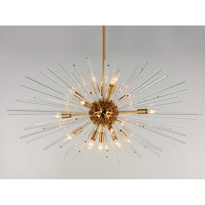 Image 2 Maxim Polaris 40" Wide 16-Light Satin Brass Modern Sputnik Pendant more views