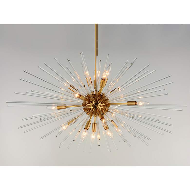 Image 2 Maxim Polaris 40 inch Wide 16-Light Satin Brass Modern Sputnik Pendant more views