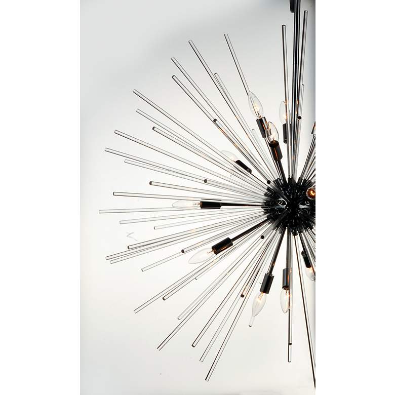 Image 4 Maxim Polaris 40" Wide Modern Chrome Starburst Sputnik Pendant Light more views