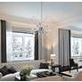 6_Maxim Polaris 40" Wide Modern Chrome Starburst Sputnik Pendant Light more views