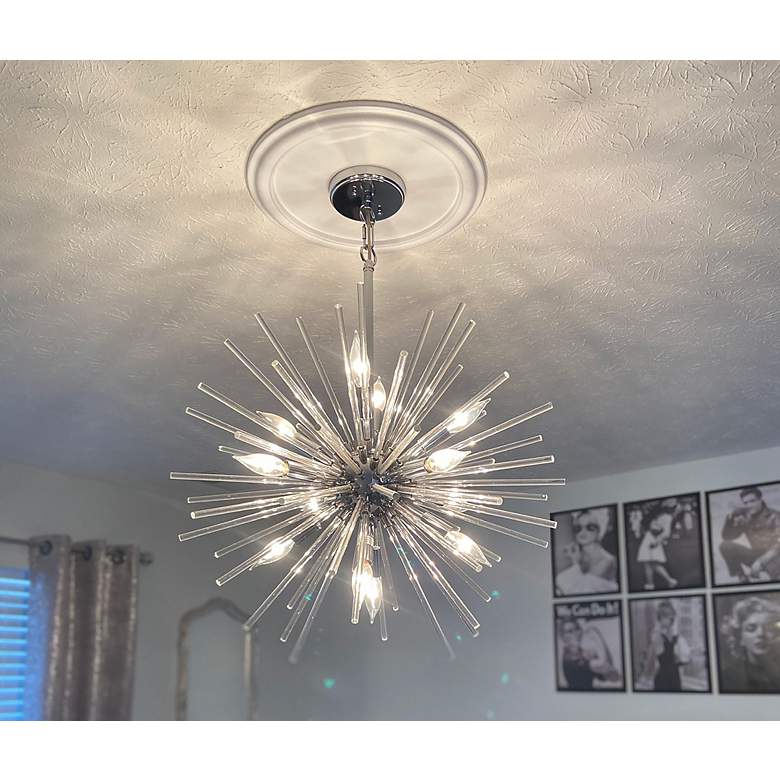 Image 7 Maxim Polaris 40" Wide Modern Chrome Starburst Sputnik Pendant Light more views