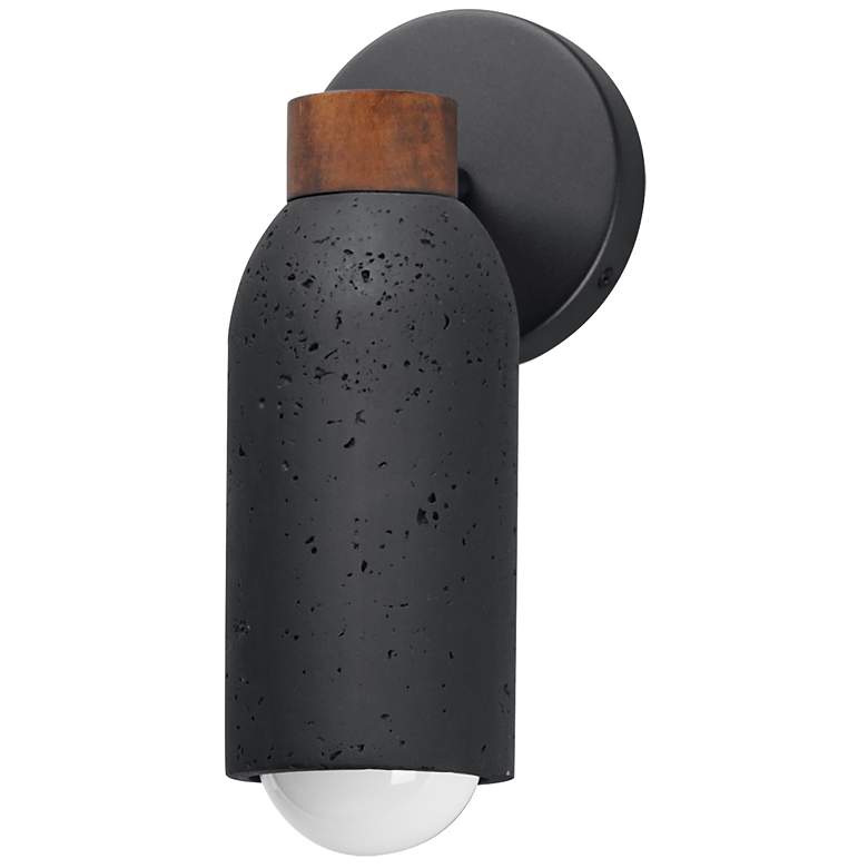 Image 1 Maxim Pompeii 12" High Lava/Black 1-Light Wall Sconce