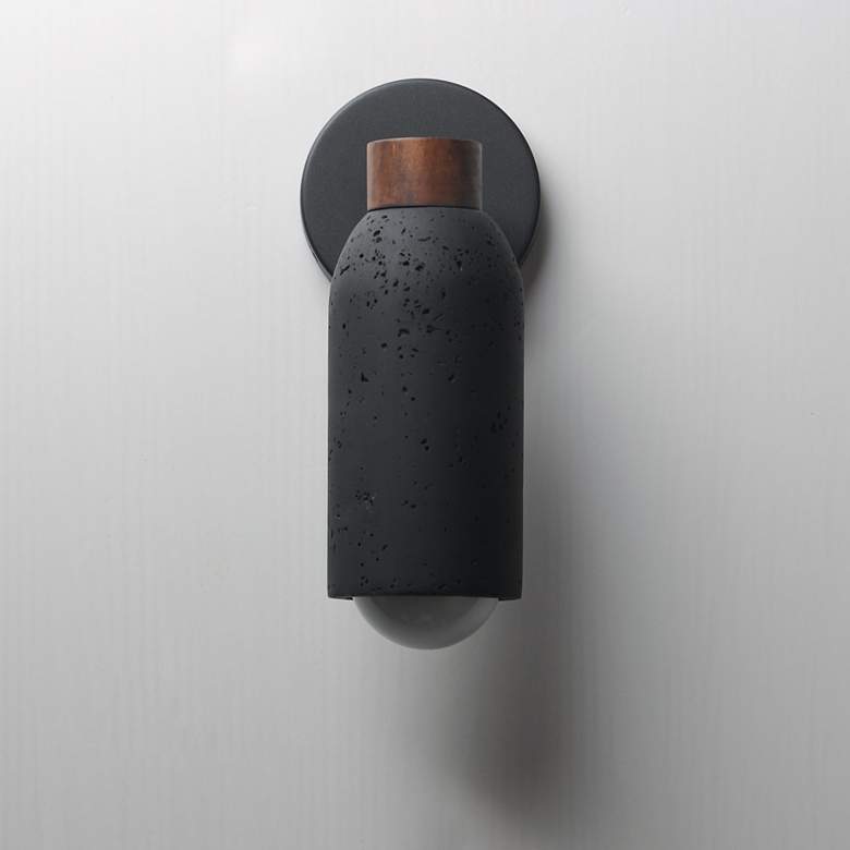 Image 2 Maxim Pompeii 12" High Lava/Black 1-Light Wall Sconce more views
