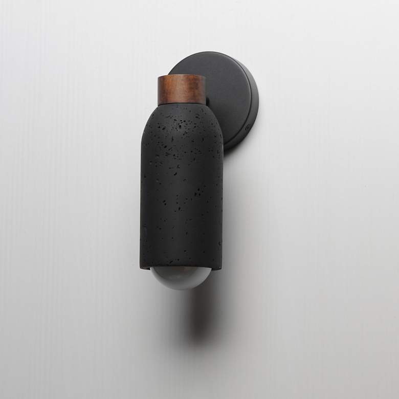 Image 4 Maxim Pompeii 12" High Lava/Black 1-Light Wall Sconce more views