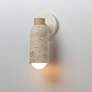 4_Maxim Pompeii 12" High Travertine/Oyster 1-Light Wall Sconce more views