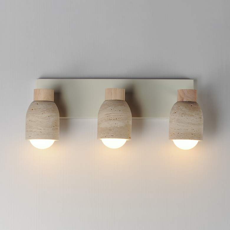 Image 3 Maxim Pompeii 21" Wide Travertine/Oyster 3-Light Bath Vanity more views