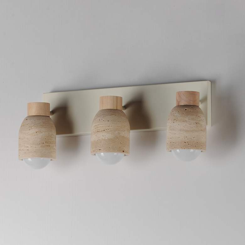 Image 4 Maxim Pompeii 21" Wide Travertine/Oyster 3-Light Bath Vanity more views
