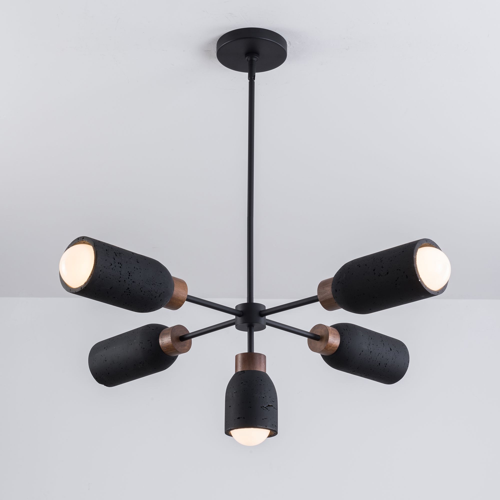 Image 2 Maxim Pompeii 36 1/2" Wide Lava/Black 5-Light Pendant more views