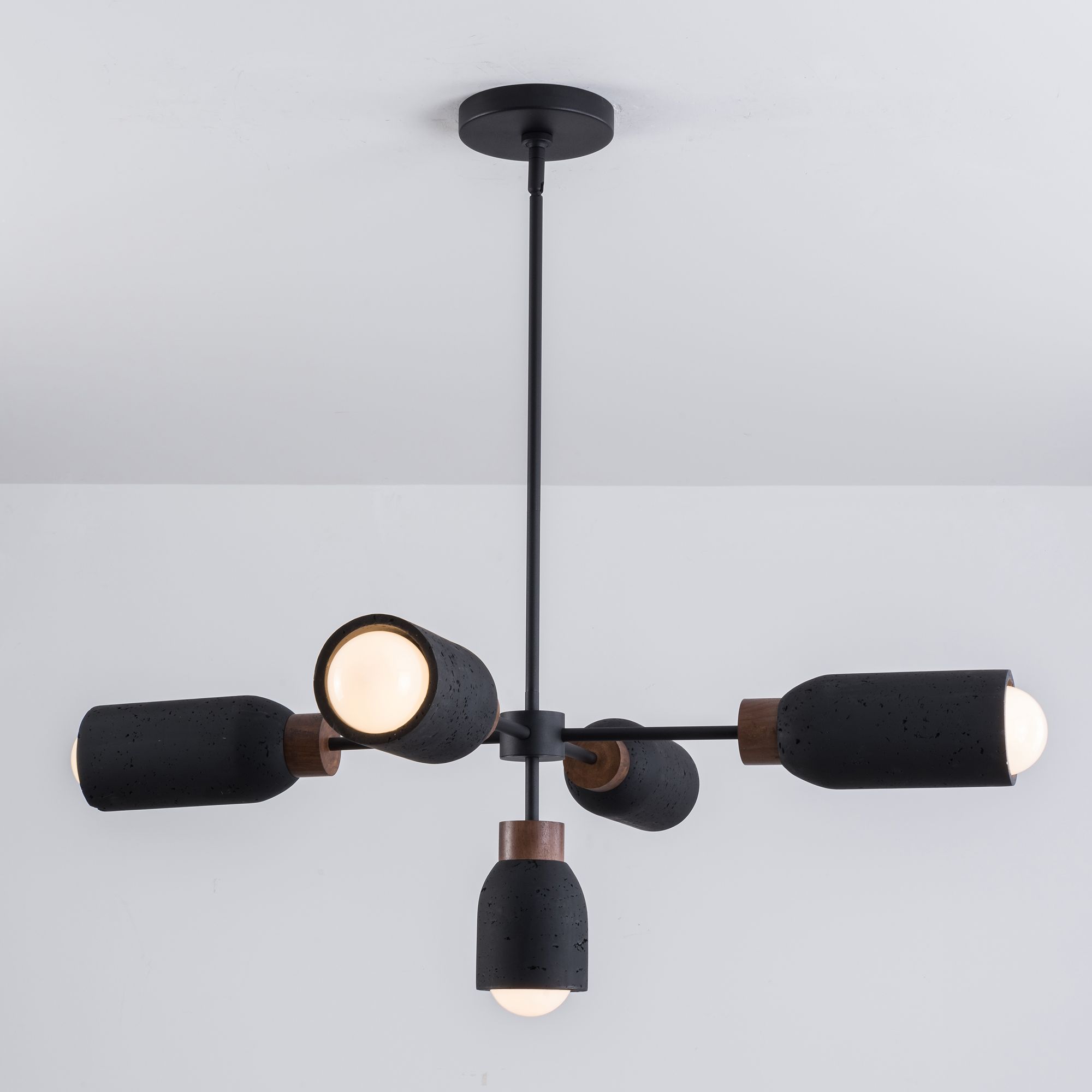 Image 3 Maxim Pompeii 36 1/2" Wide Lava/Black 5-Light Pendant more views