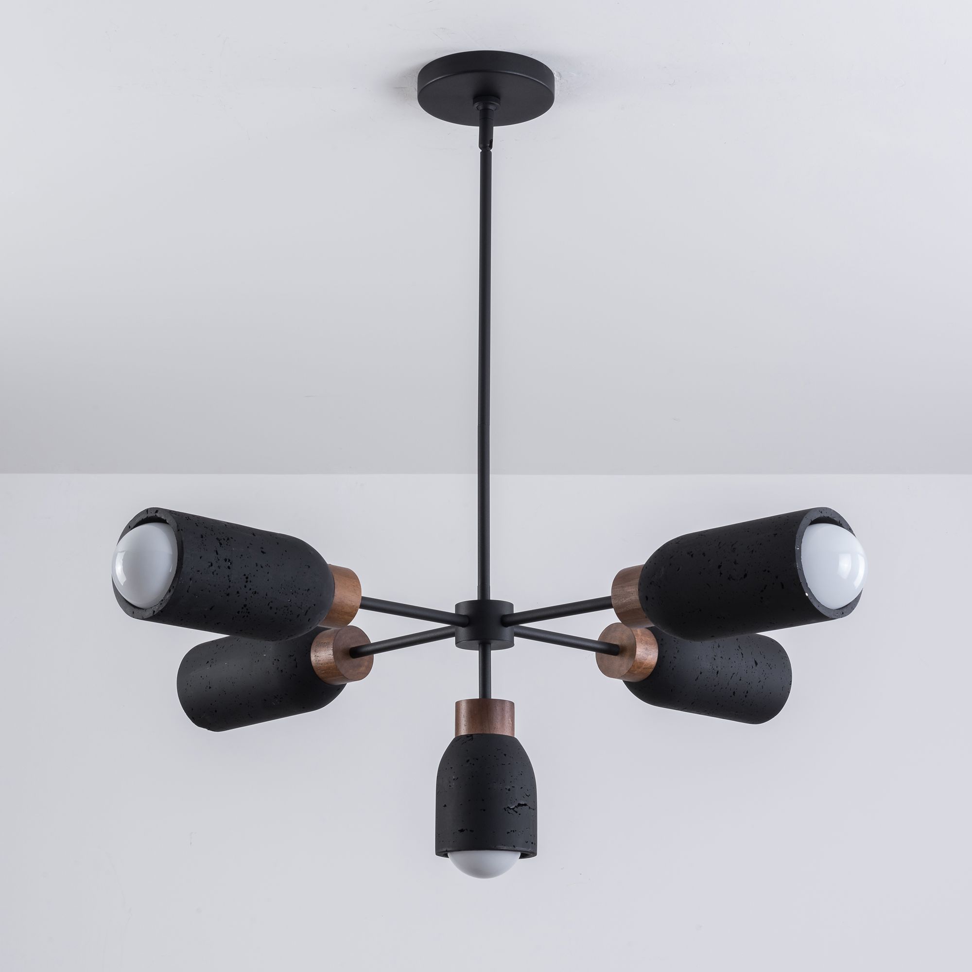 Image 4 Maxim Pompeii 36 1/2" Wide Lava/Black 5-Light Pendant more views