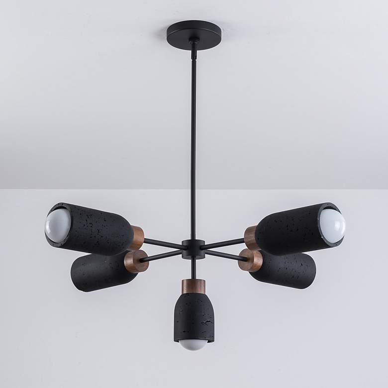 Image 4 Maxim Pompeii 36 1/2" Wide Lava/Black 5-Light Pendant more views