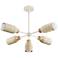 Maxim Pompeii 36 1/2" Wide Travertine/Oyster 5-Light Pendant