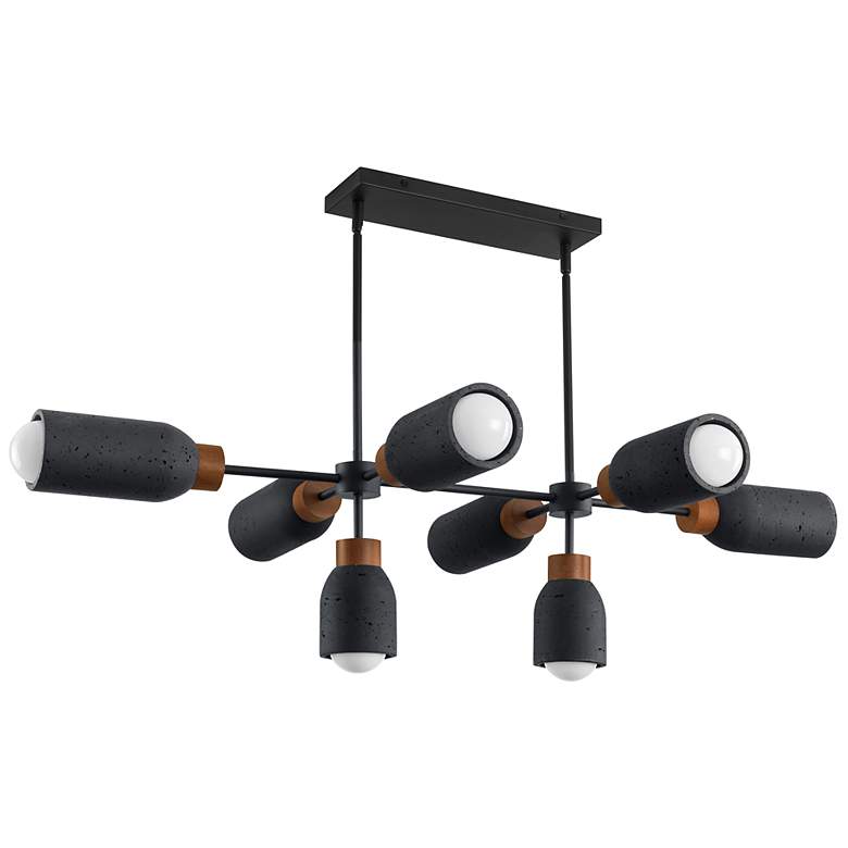 Image 1 Maxim Pompeii 49 1/2" Lava/Black 8-Light Pendant