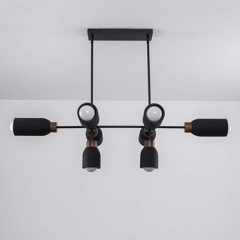 Image 2 Maxim Pompeii 49 1/2" Lava/Black 8-Light Pendant more views