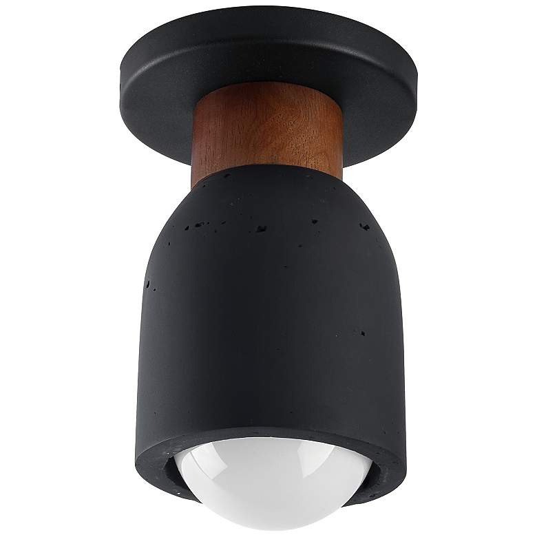 Image 1 Maxim Pompeii 5" Wide Lava/Black 1-Light Ceiling Light
