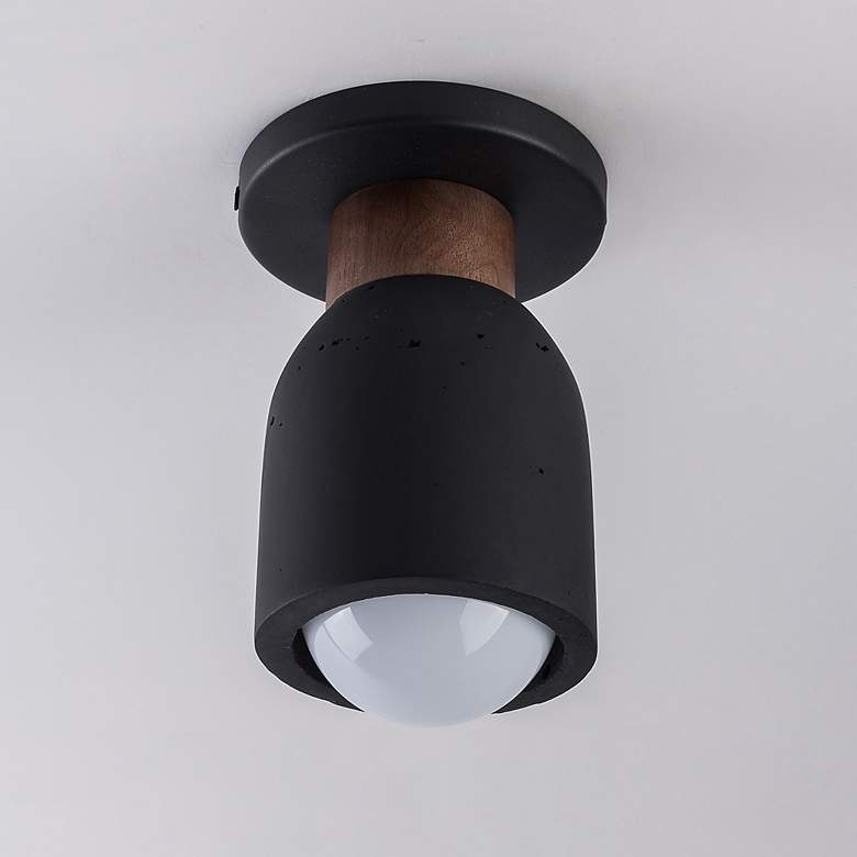 Image 3 Maxim Pompeii 5" Wide Lava/Black 1-Light Ceiling Light more views