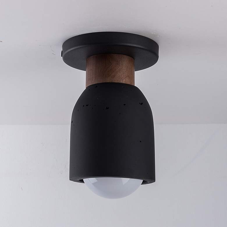 Image 4 Maxim Pompeii 5" Wide Lava/Black 1-Light Ceiling Light more views