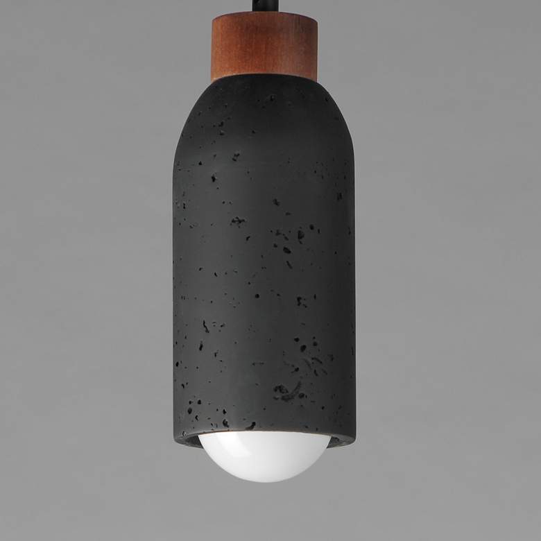 Image 4 Maxim Pompeii 5" Wide Lava/Black Single Pendant more views