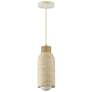 1_Maxim Pompeii 5" Wide Travertine/Oyster Single Pendant