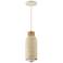 Maxim Pompeii 5" Wide Travertine/Oyster Single Pendant