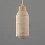 2_Maxim Pompeii 5" Wide Travertine/Oyster Single Pendant more views