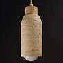 4_Maxim Pompeii 5" Wide Travertine/Oyster Single Pendant more views