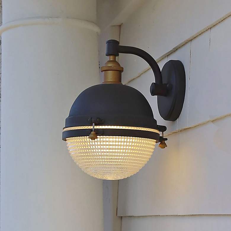 Image 1 Maxim Portside 11" High Oil-Rubbed Bronze Outdoor Wall Light