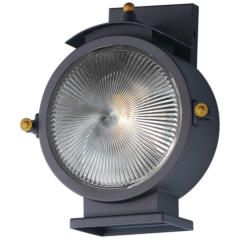 Image 2 Maxim Portside 13" Oil Rubbed Bronze/Brass 1-Light Outdoor Wall Sconce