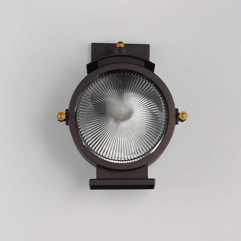 Image 3 Maxim Portside 13" Oil Rubbed Bronze/Brass 1-Light Outdoor Wall Sconce more views