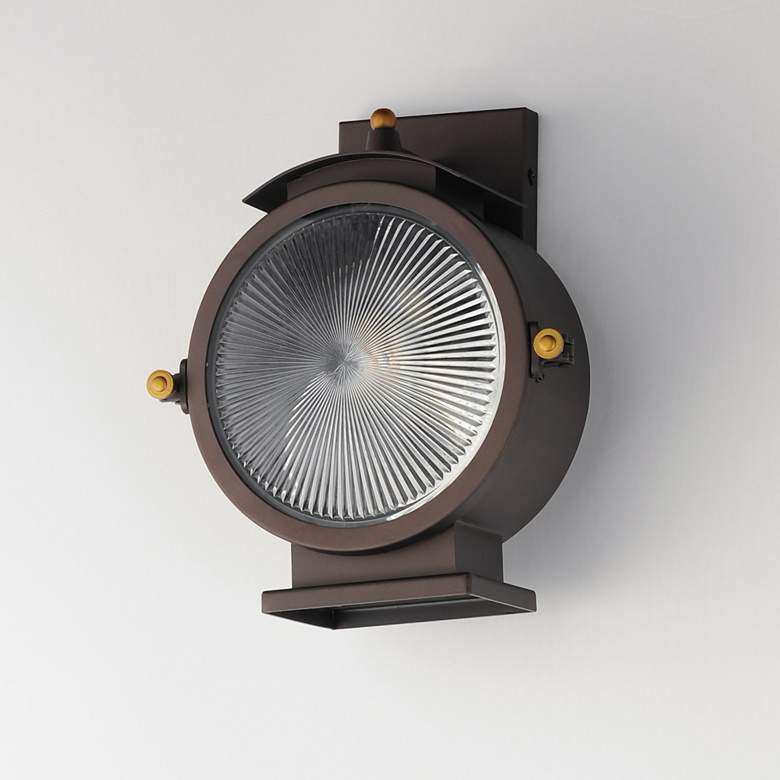 Image 5 Maxim Portside 13" Oil Rubbed Bronze/Brass 1-Light Outdoor Wall Sconce more views