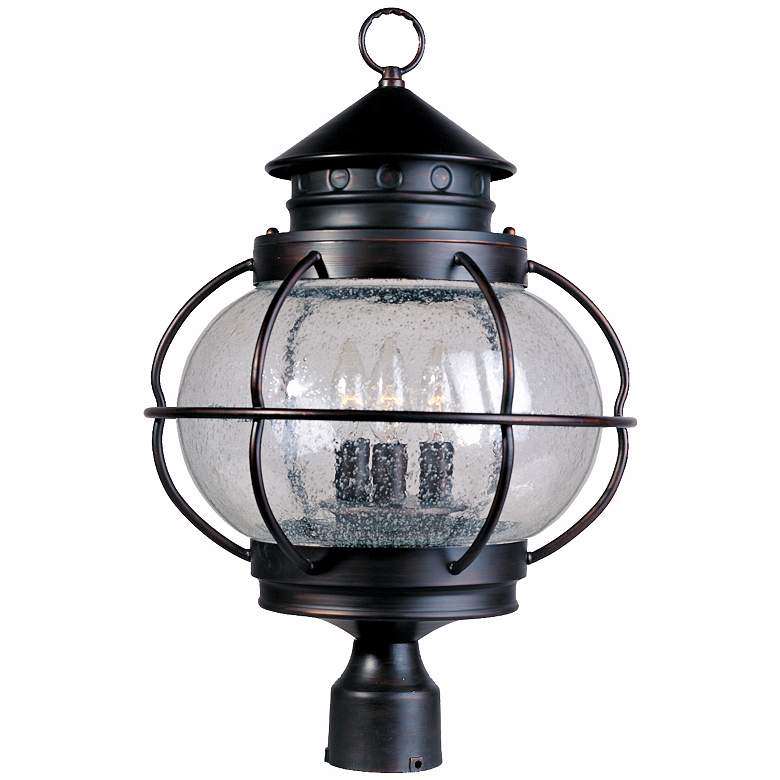 Image 3 Maxim Portsmouth 22" High Seeded Glass Outdoor Lantern Post Light