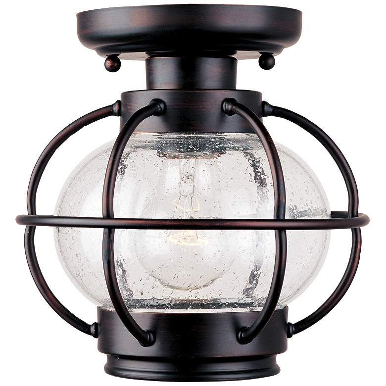 Image 1 Maxim Portsmouth 8" High Indoor Outdoor Bronze Rustic Ceiling Light