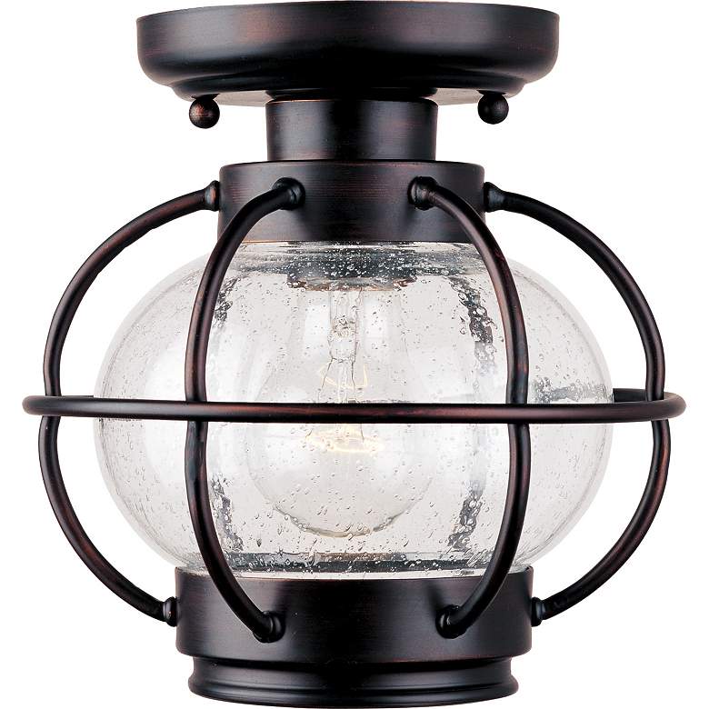 Image 2 Maxim Portsmouth 8" High Indoor Outdoor Bronze Rustic Ceiling Light more views