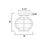 3_Maxim Portsmouth 8" High Indoor Outdoor Bronze Rustic Ceiling Light more views
