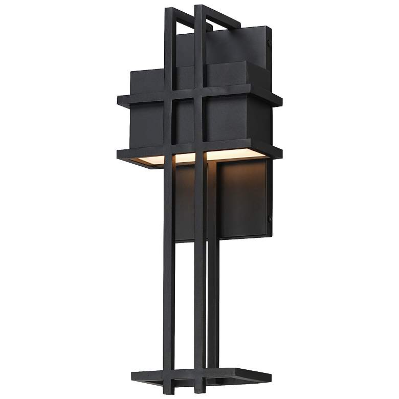 Image 1 Maxim Prairie 17" Black LED Outdoor Wall Sconce