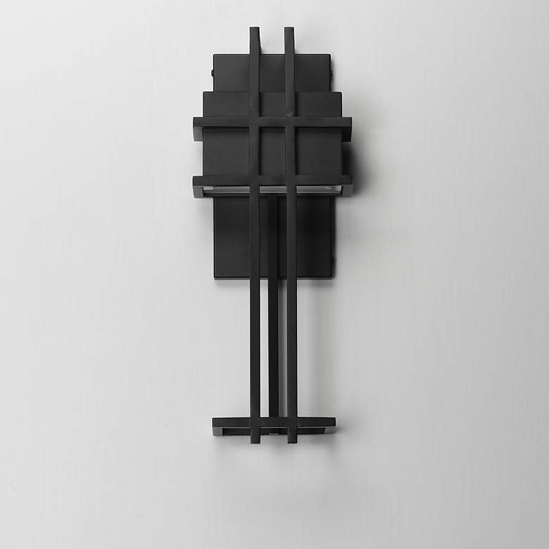 Image 2 Maxim Prairie 17" Black LED Outdoor Wall Sconce more views