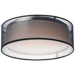 Maxim Prime 16" Wide Black Organza LED Ceiling Light