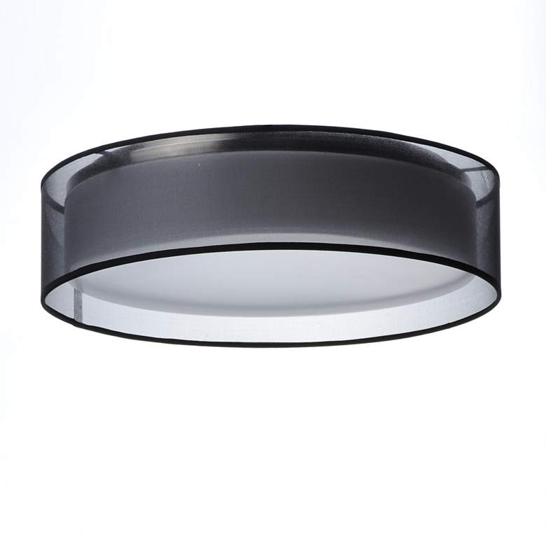 Image 3 Maxim Prime 16" Wide Black Organza LED Ceiling Light more views