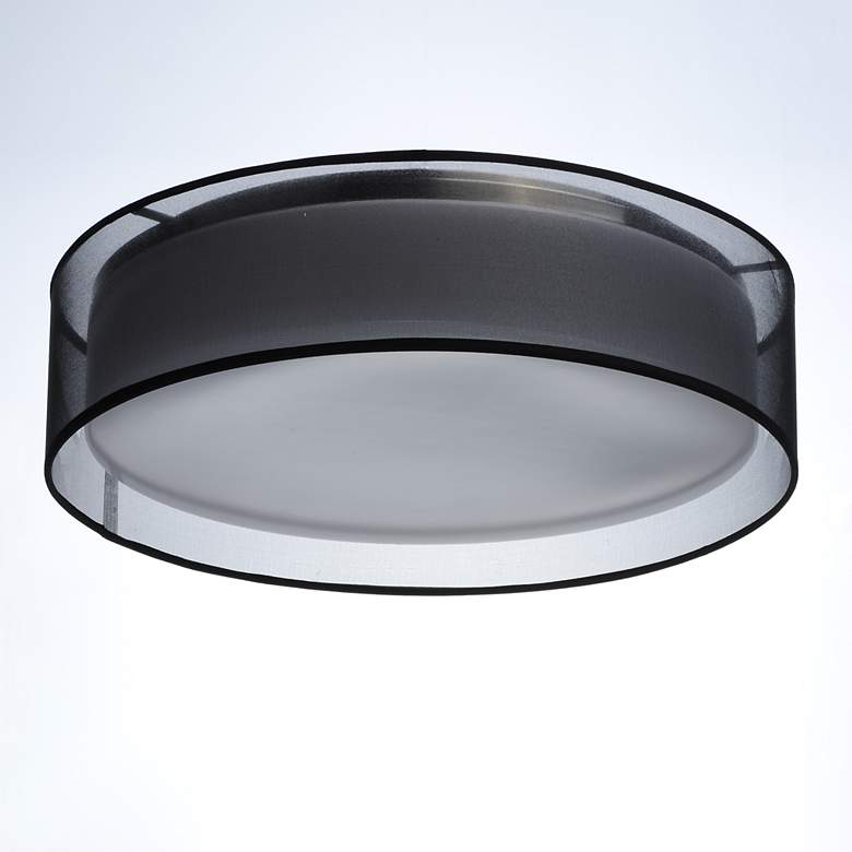 Image 5 Maxim Prime 16" Wide Black Organza LED Ceiling Light more views