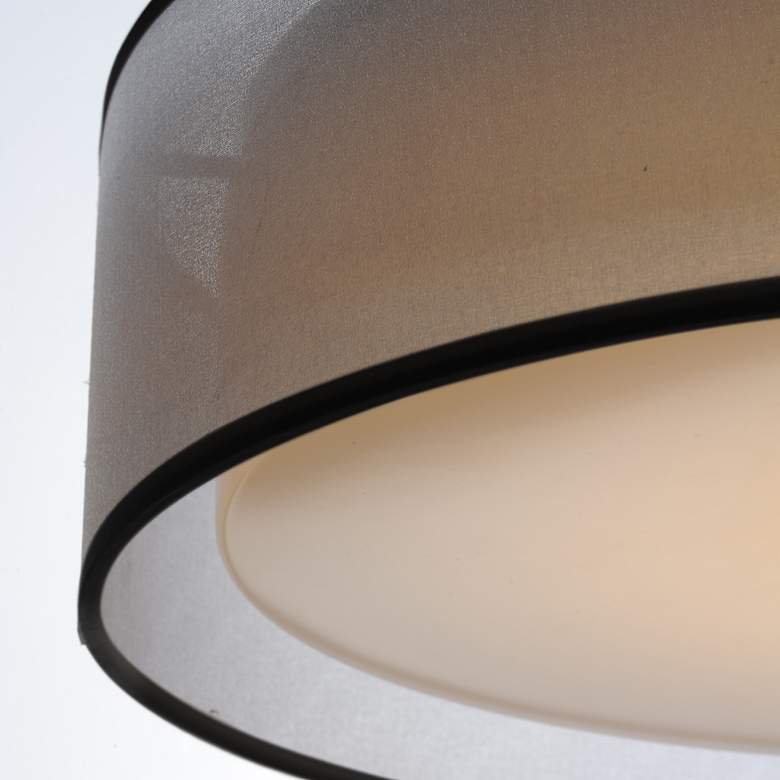 Image 3 Maxim Prime 16" Wide Black Organza Shade LED Pendant Light more views