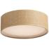 Maxim Prime 16" Wide Coastal Modern Grass Cloth Drum LED Ceiling Light