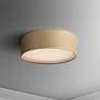1_Maxim Prime 16" Wide Coastal Modern Grass Cloth Drum LED Ceiling Light