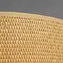 5_Maxim Prime 16" Wide Coastal Modern Grass Cloth Drum LED Ceiling Light more views